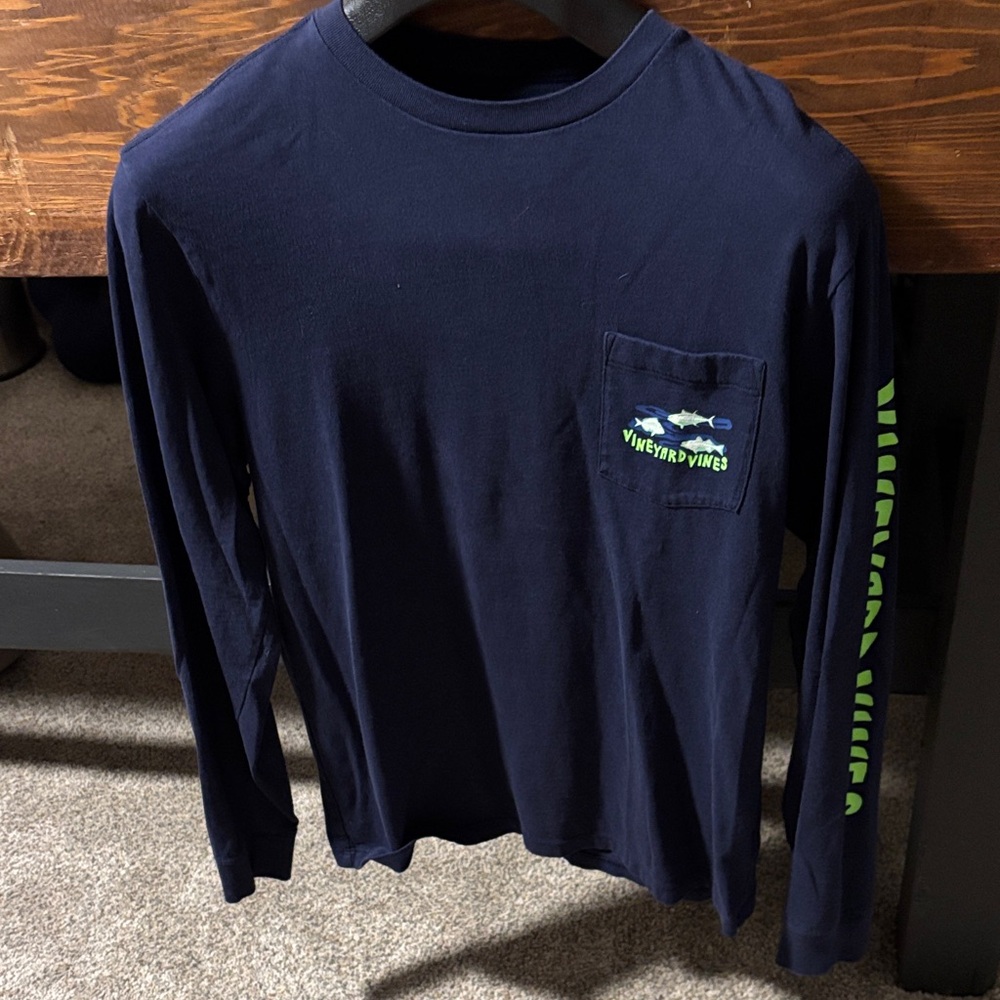 Vineyard Vines navy Blue Long Sleeve Tee